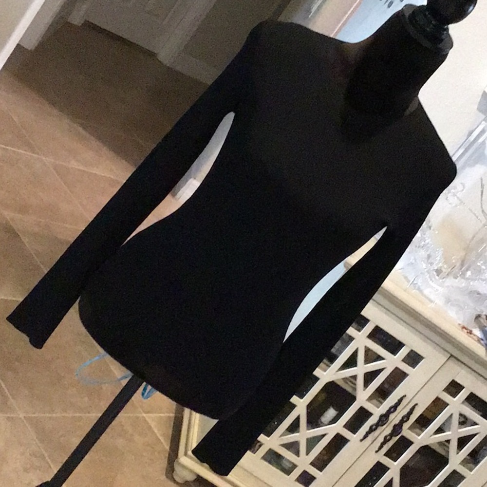 Theory Wooster Crepe Knit Basic Crew, Black, Size… - image 1